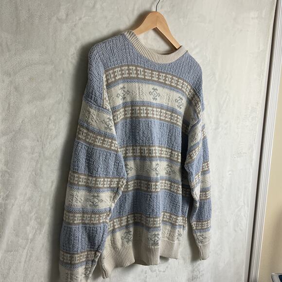 Steeple Chase medium chunky cable knit sweater grandma core - Picture 3 of 7